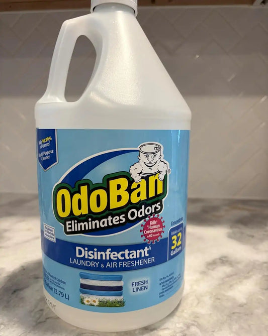 OdoBan Disinfectant Concentrate and Odor Eliminator, Made in the USA, Fresh Linen Scent, 2 Gallons