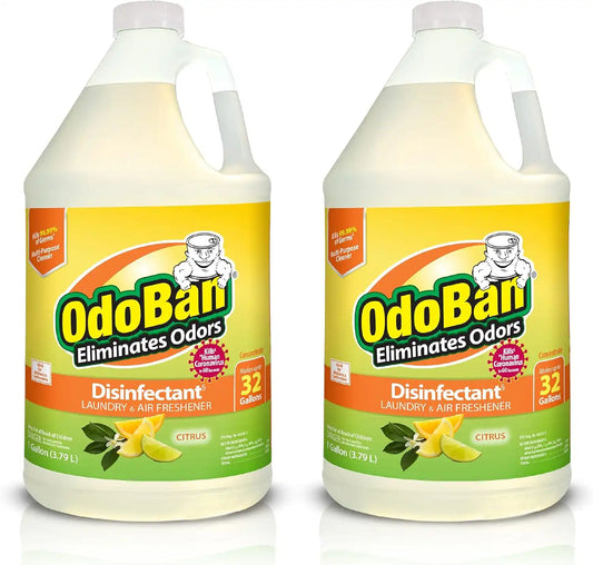 OdoBan Disinfectant Concentrate and Odor Eliminator, 2 Gallons, Citrus Scent